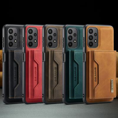 DG.MING M2 Series Detachable 2-in-1 Wallet Kickstand Design Leather Coated Hybrid Case for Samsung Galaxy A23