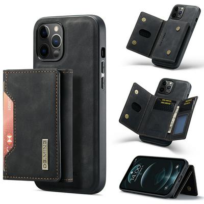 DG.MING M2 Series Detachable 2-in-1 Wallet Kickstand Design Leather Coated Hybrid Case for iPhone 14 Pro Max