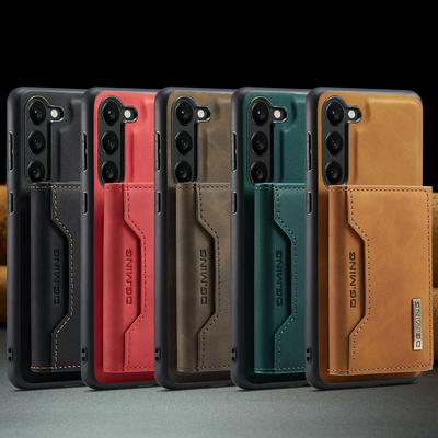 DG.MING M2 Series Detachable 2-in-1 Wallet Kickstand Design Leather Coated Hybrid Case for Samsung Galaxy S23