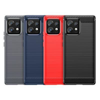 For Motorola Edge 40 Pro/X40/X40 Pro Carbon Fiber Drawing Series Scratch Resistant Shock Absorption Soft TPU Back Cover Case