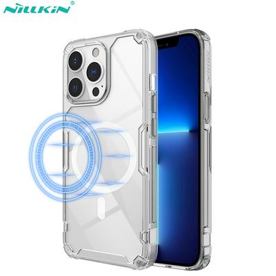 NILLKIN Nature Pro Series for iPhone 13 Pro Max Magnetic Phone Case PC+TPU Anti-drop Clear Phone Cover