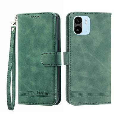 For Xiaomi Redmi A1 Series Line Terms Strong Magnetic Closure PU Leather + TPU Wallet Case
