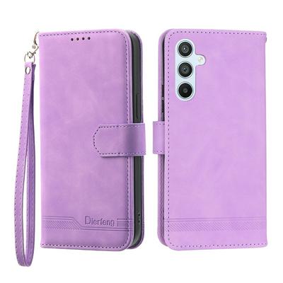 For Samsung Galaxy A54 Series Line Terms Strong Magnetic Closure PU Leather + TPU Wallet Case