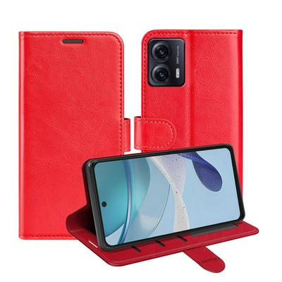 For Motorola G53 R64 Pattern Single Folded Edge Folio Flip Leather Wallet Phone Case