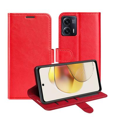 For Motorola G73 5G R64 Pattern Single Folded Edge Folio Flip Leather Wallet Phone Case