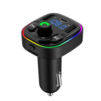 G47 FM Transmitter Car MP3 Player Colorful Light Dual USB Type C Charger Bluetooth 5.0 Handsfree Car Kit FM Modulator