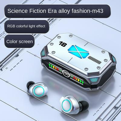 M43 Tws Wireless Headphones Bluetooth-compatible 5.3 Binaural Gaming Headset Touch Control Mini Earphones