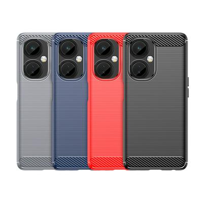 For OnePlus Nord CE 3 Carbon Fiber Drawing Series Scratch Resistant Shock Absorption Soft TPU Back Cover Case