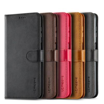 LC.IMEEKE For Samsung Galaxy A54 5G Magnetic Button Calf Pattern PU Leather + TPU Wallet Phone Case