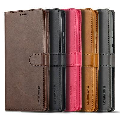 LC.IMEEKE For Xiaomi Redmi 12C Magnetic Button Calf Pattern PU Leather + TPU Wallet Phone Case