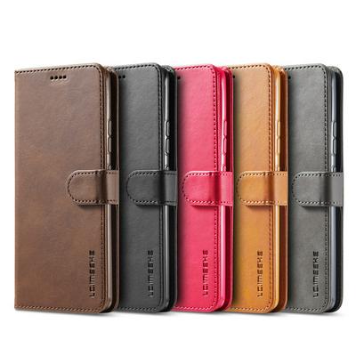 LC.IMEEKE For Samsung Galaxy M53 5G Magnetic Button Calf Pattern PU Leather + TPU Wallet Phone Case