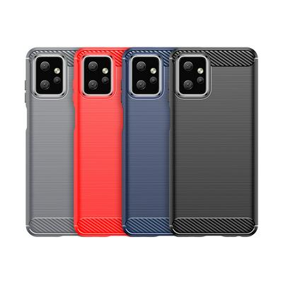 For Motorola G Power 5G Carbon Fiber Drawing Series Scratch Resistant Shock Absorption Soft TPU Back Cover Case