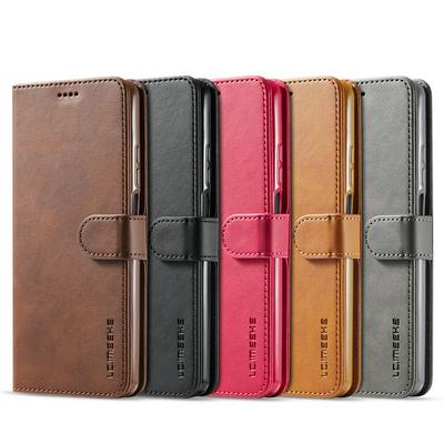 LC.IMEEKE For Honor 50 Lite Magnetic Button Calf Pattern PU Leather + TPU Wallet Phone Case