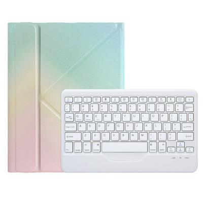 B10 For iPad 10G 10.9 2022 Upper Pen Slot Color Triangle Rear Support Bluetooth Keyboard Leather Case