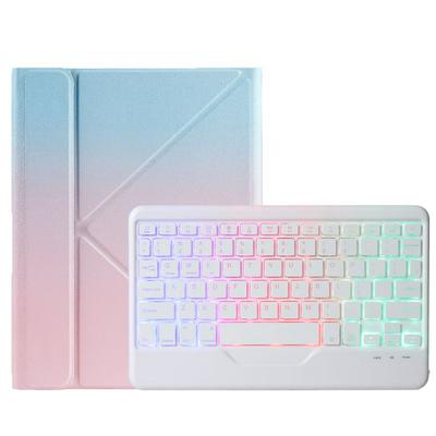 B10S For iPad 10G 10.9 2022 Upper Pen Slot Color Triangle Rear Support Bluetooth Keyboard Leather Case