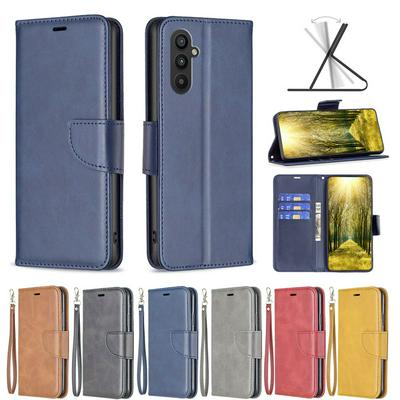 For Samsung Galaxy A24 Solid Color Sheep Pattern Scratch Resistant Wallet Leather Case