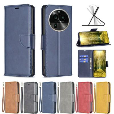 For OPPO FIND X6 Pro 5G Solid Color Sheep Pattern Scratch Resistant Wallet Leather Case