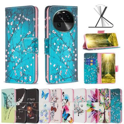 For Oppo Find X6 Color Painted Side Flip Scratch Resistant PU Leather Wallet Phone Case