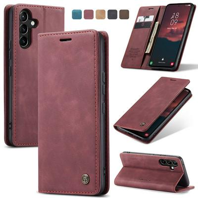 CASEME 013 Series for Samsung Galaxy A54 Wallet PU Leather Case Foldable Stand Magnetic Auto-absorbed Flip Cover