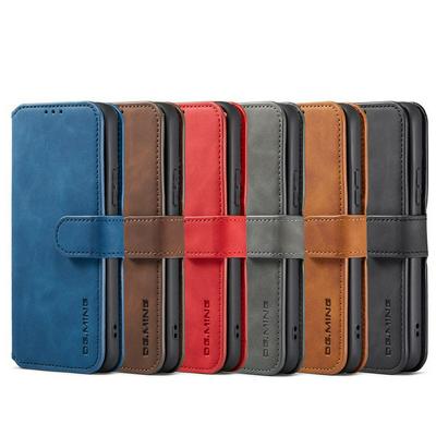 DG.MING Vintage oil edge style Leather Wallet Case Stand Cover For Samsung Galaxy S22 Plus