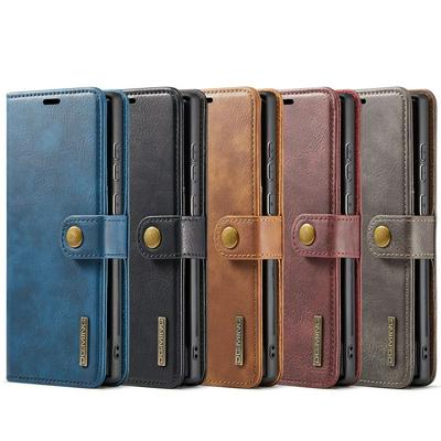 DG.MING Wallet Split Leather Cover Detachable 2-in-1 PC Back Case for Samsung Galaxy S22 Ultra
