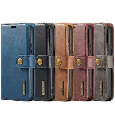 DG.MING Wallet Split Leather Cover Detachable 2-in-1 PC Back Case for Samsung Galaxy S22 Plus