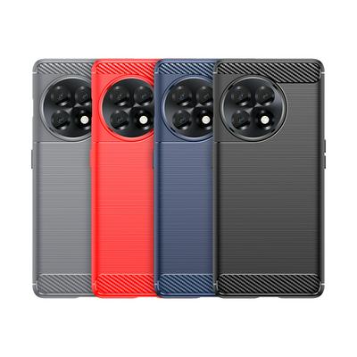 For OnePlus Ace 2 Carbon Fiber Drawing Series Scratch Resistant Shock Absorption Soft TPU Back Cover Case