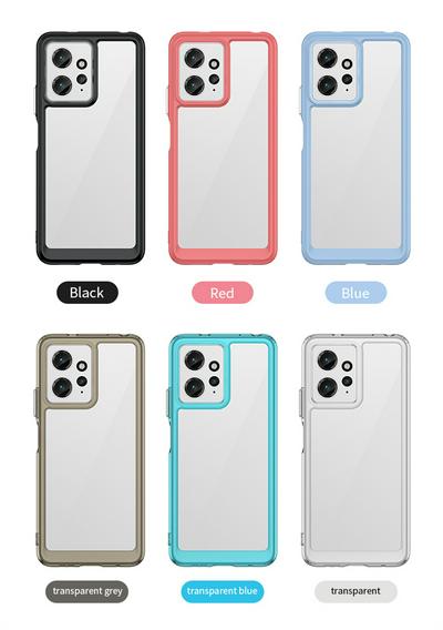 For Xiaomi Redmi Note 12 4G TPU + Acrylic Back Cover Anti-fall Clear Phone Case with Independent PC Buttons 