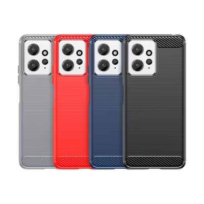 For Xiaomi Redmi Note 12 4G Carbon Fiber Drawing Series Scratch Resistant Shock Absorption Soft TPU Back Cover Case