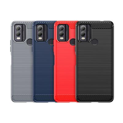 For Nokia C22 Carbon Fiber Drawing Series Scratch Resistant Shock Absorption Soft TPU Back Cover Case