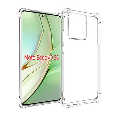 Motorola Edge 40 5G Anti-Fingerprint Non-Slip Waterproof Four Corners Shockproof Transparent Soft TPU Back Cover Protective Case