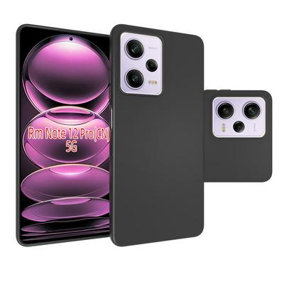 For Xiaomi Redmi Note 12 Pro 5G Black Matte Shockproof Durable Soft TPU Back Cover Phone Case 