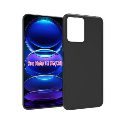 For Xiaomi Redmi Note 12 5G Black Matte Shockproof Durable Soft TPU Back Cover Phone Case 