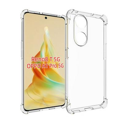 Oppo Reno 8T 5G Anti-Fingerprint Non-Slip Waterproof Four Corners Shockproof Transparent Soft TPU Back Cover Protective Case