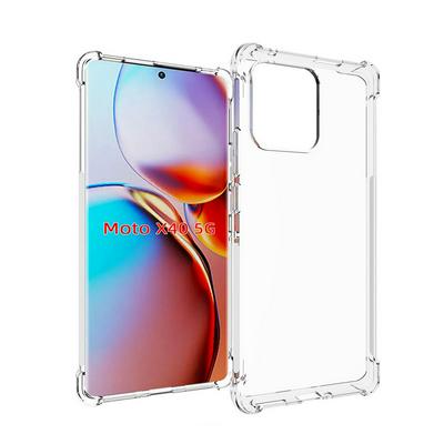 Motorola Edge 40 Pro/X40/X40 Pro Anti-Fingerprint Non-Slip Waterproof Four Corners Shockproof Transparent Soft TPU Back Cover Protective Case