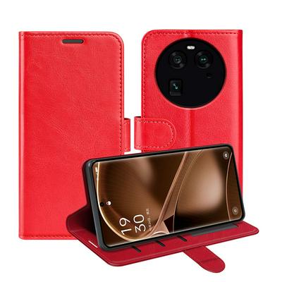 For Oppo Find X6 R64 Pattern Single Folded Edge Folio Flip Leather Wallet Phone Case