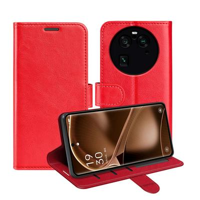 For Oppo Find X6 Pro R64 Pattern Single Folded Edge Folio Flip Leather Wallet Phone Case