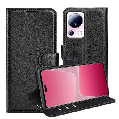 For Xiaomi 13 lite Pattern Single Folded Edge Folio Flip Leather Wallet Phone Case