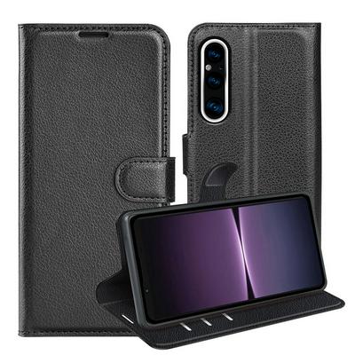 For Sony Xperia 1 V Pattern Single Folded Edge Folio Flip Leather Wallet Phone Case