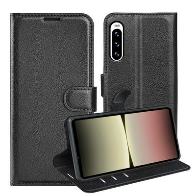 For Sony Xperia 10 V Pattern Single Folded Edge Folio Flip Leather Wallet Phone Case