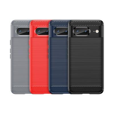 For Google Pixel 8 Carbon Fiber Drawing Series Scratch Resistant Shock Absorption Soft TPU Back Cover Case