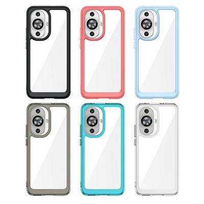For Huawei Nova 11 TPU + Acrylic Back Cover Anti-fall Clear Phone Case with Independent PC Buttons 