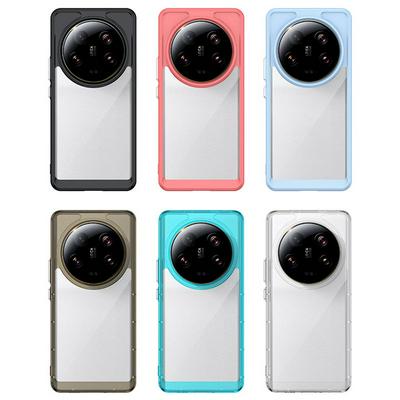 For Xiaomi 13 Ultra TPU + Acrylic Back Cover Anti-fall Clear Phone Case with Independent PC Buttons