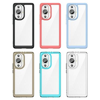 For Huawei Nova 11 Ultra TPU + Acrylic Back Cover Anti-fall Clear Phone Case with Independent PC Buttons 