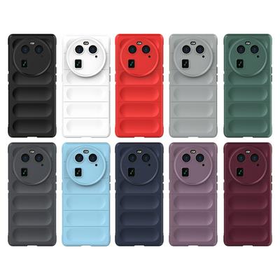 For Oppo Find X6 Anti-drop Rugged Cell Phone Case Shockproof TPU Back Cover Protector