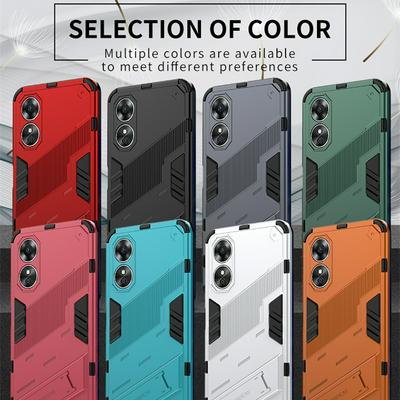 Phone Case for Oppo A17 Kickstand TPU + PC Protective Cell Phone Cover