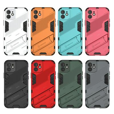 Phone Case for iPhone 12 Kickstand TPU + PC Protective Cell Phone Cover