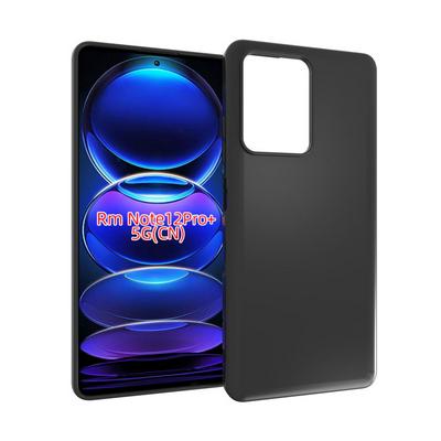 For Xiaomi Redmi Note 12 Pro Plus 5G Black Matte Shockproof Durable Soft TPU Back Cover Phone Case 
