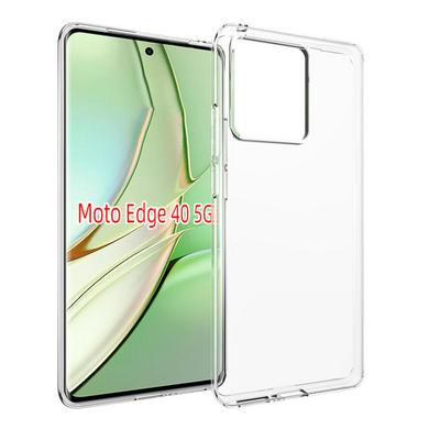 For Motorola Edge 40 5G Transparent TPU Shockproof Scratch Resistant Back Cover Phone Case