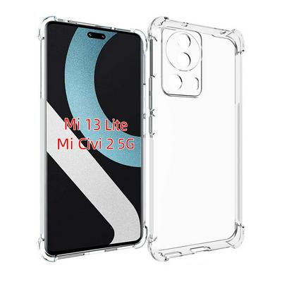 Xiaomi 13 lite Anti-Fingerprint Non-Slip Waterproof Four Corners Shockproof Transparent Soft TPU Back Cover Protective Case